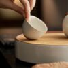 Ru Ware Ceramic Rice Yellow 120ml Gaiwan13 Vintage Style Ru Ware Ceramic Rice Yellow 120ml Gaiwan With Saucer
