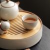 Ru Ware Ceramic Rice Yellow 120ml Gaiwan14 Vintage Style Ru Ware Ceramic Rice Yellow 120ml Gaiwan With Saucer