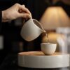 Ru Ware Ceramic Rice Yellow 120ml Gaiwan8 Vintage Style Ru Ware Ceramic Rice Yellow 120ml Gaiwan With Saucer