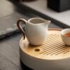 Ru Ware Ceramic Rice Yellow 120ml Gaiwan9 Vintage Style Ru Ware Ceramic Rice Yellow 120ml Gaiwan With Saucer