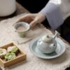 Spring Green Ceramic Willow and Swallow 100ml Gaiwan10 Spring Green Ceramic Willow and Swallow 100ml Gaiwan