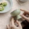 Spring Green Ceramic Willow and Swallow 100ml Gaiwan12 Spring Green Ceramic Willow and Swallow 100ml Gaiwan