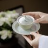 Spring Green Ceramic Willow and Swallow 100ml Gaiwan5 Spring Green Ceramic Willow and Swallow 100ml Gaiwan