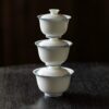 Tea Tasting Review White Porcelain Double Line 60/90/125ml Gaiwan