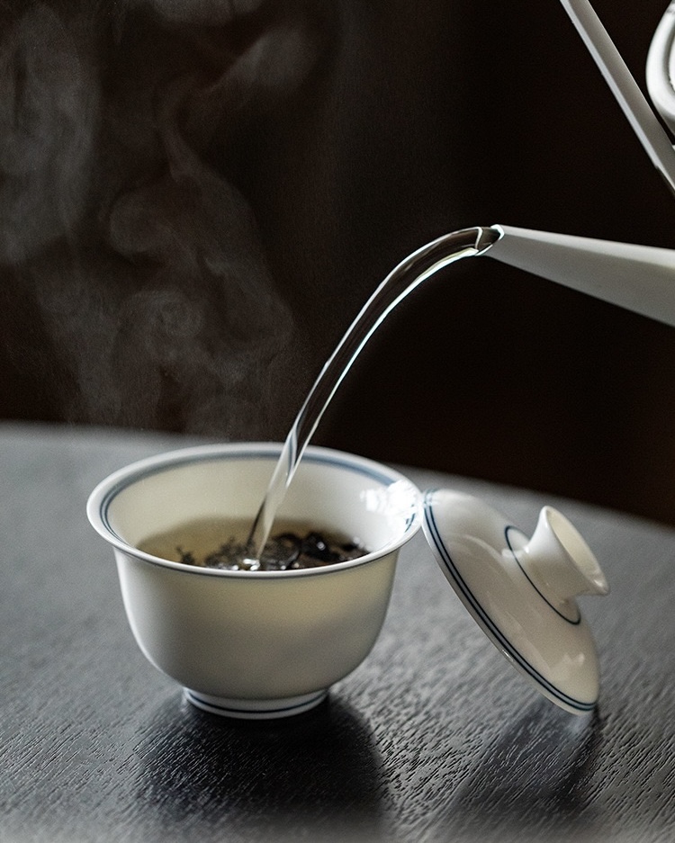 Tea Tasting Review White Porcelain Double Line 60/90/125ml Gaiwan