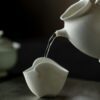 Celadon Gradient Glaze Ceramic 120ml Yuan Bao Gaiwan