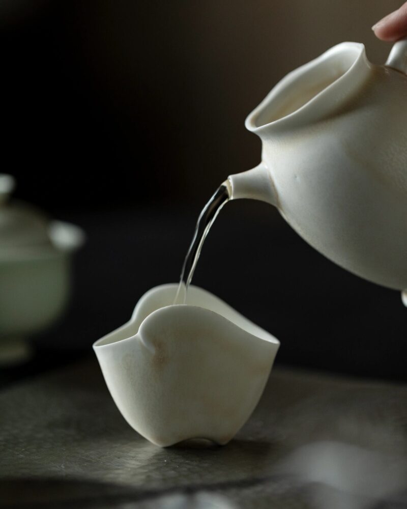 Celadon Gradient Glaze Ceramic 120ml Yuan Bao Gaiwan
