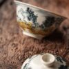 DA99D9E9-3926-4AC1-B902-946154FEDA2A_4_5005_c Hand-painted Underglaze Golden Qinghua Ceramic Landscape 150ml Gaiwan
