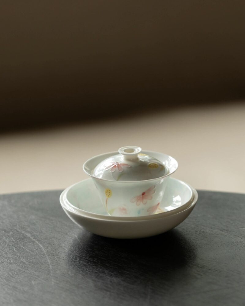 Elegant Ceramic Butterfly 105ml Gaiwan5 Elegant Ceramic Butterfly 105ml Gaiwan