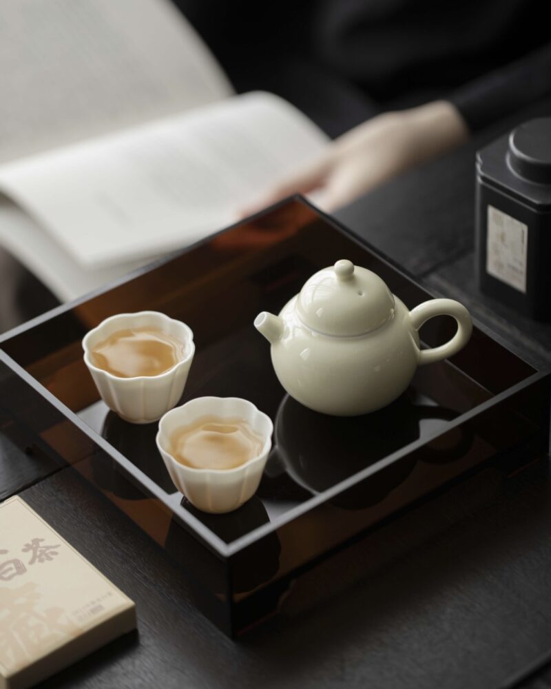 Elegant Ceramic Yellowish White 100ml Chinese Teapot3 Elegant Ceramic Yellowish White 100ml Chinese Teapot