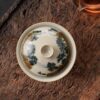 FCD5B3C7-9426-429F-85D9-1979C6DC2BF5_4_5005_c Hand-painted Underglaze Golden Qinghua Ceramic Landscape 150ml Gaiwan