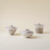 Gradient Glaze Ceramic Grayish White 100-130ml Gaiwan1 Soda Fired Gradient Glaze Ceramic Grayish White 100-130ml Gaiwan