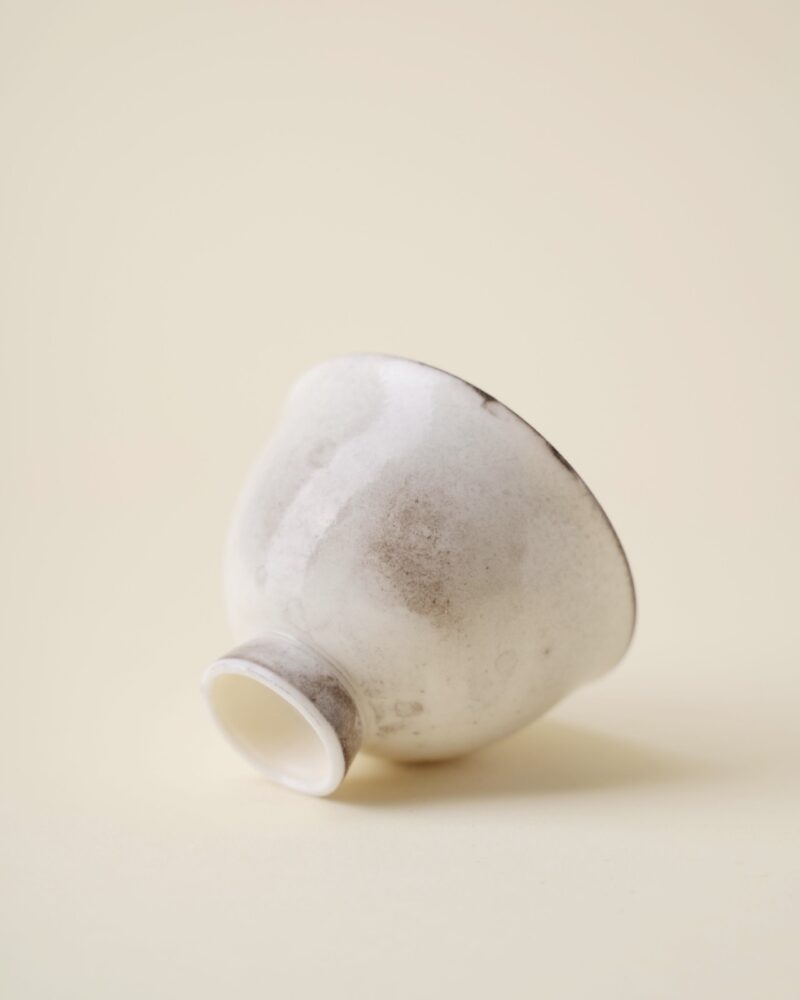 Gradient Glaze Ceramic Grayish White 100-130ml Gaiwan17 Soda Fired Gradient Glaze Ceramic Grayish White 100-130ml Gaiwan