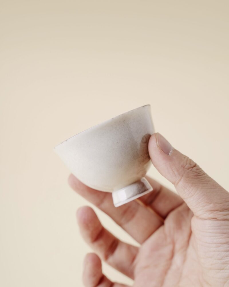 Gradient Glaze Ceramic Grayish White 100-130ml Gaiwan19 Soda Fired Gradient Glaze Ceramic Grayish White 100-130ml Gaiwan