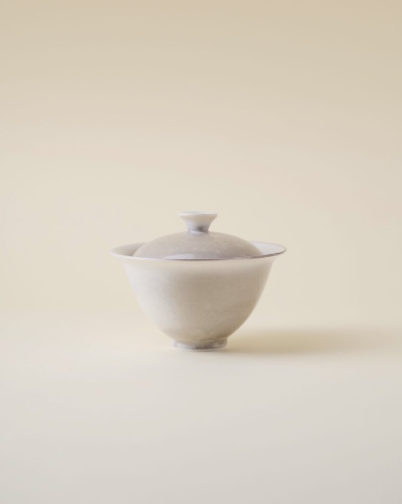 Gradient Glaze Ceramic Grayish White 100-130ml Gaiwan3 Soda Fired Gradient Glaze Ceramic Grayish White 100-130ml Gaiwan