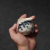 Hand-painted Qinghua Handmade Ceramic Pufferfish 90ml Host Tea Cup1 Hand-painted Qinghua Ceramic Pufferfish 90ml Host Cup