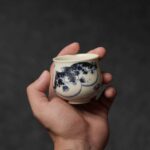 Hand-painted Qinghua Ceramic Pufferfish 90ml Host Cup