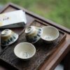 Hand-painted Underglaze Golden Qinghua Ceramic 30-40ml Guest Tea Cup