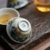 Hand-painted Underglaze Golden Qinghua Ceramic 30-40ml Guest Tea Cup