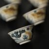 Hand-painted Underglaze Golden Qinghua Ceramic 30-40ml Guest Tea Cup