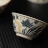 Hand-painted Underglaze Golden Qinghua Ceramic 30-40ml Guest Tea Cup