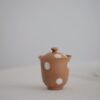 Handmade Powder Glaze Ceramic Playful Polka 110ml Gaiwan4 Handmade Powder Glaze Ceramic Playful Polka 110ml Gaiwan