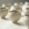 Handmade White Duanni Flower 70ml Host Tea Cup5 Handmade White Duanni Clay Flower Host Cup – 70ml