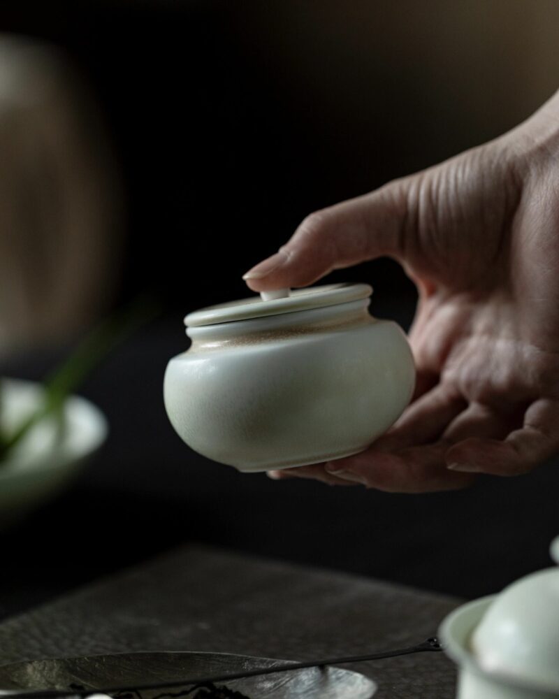 Vintage Style Gradient Glaze Ceramic 100ml Mini Tea Jar5 Vintage Style Gradient Glaze Ceramic 100ml Mini Tea Jar