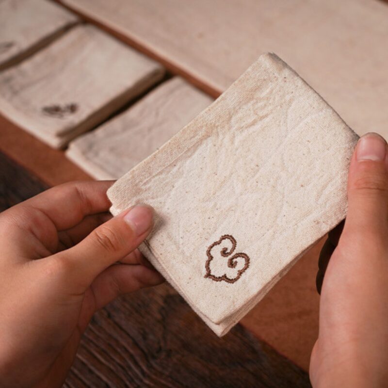 Japanese Style Fabric Embroidery Tea Towel & Tea Mat