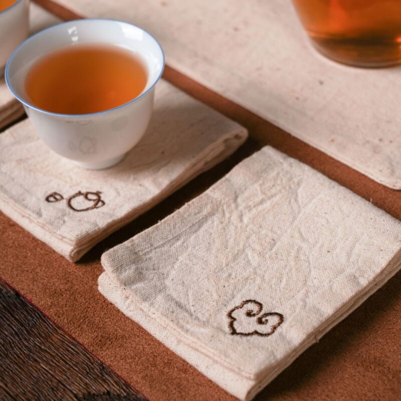 Japanese Style Fabric Embroidery Tea Towel & Tea Mat