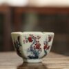 Hand-painted Qinghua Underglaze Red Ceramic Hexagonal Blossom 100ml Host Cup Tea Cup1 Hand-painted Qinghua Underglaze Red Ceramic Hexagonal Blossom 100ml Host Cup Tea Cup