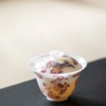 Jade White Porcelain Butterfly & Chrysanthemum 50ml Gaiwan