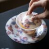 Jade White Porcelain Butterfly & Chrysanthemum 50ml Gaiwan3 Jade White Porcelain Butterfly & Chrysanthemum 50ml Gaiwan