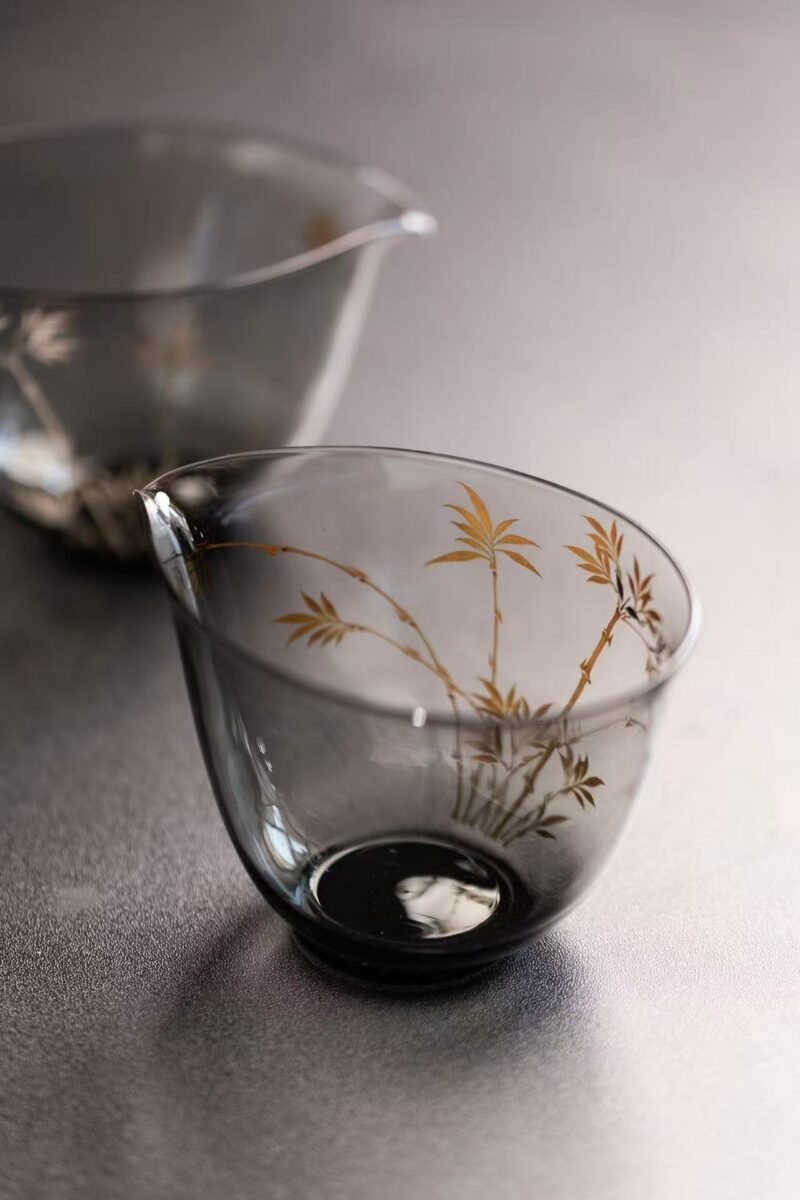 微信图片_20250908144732 Hand-painted Glass Bamboo 230ml Fair Cup Gong Dao Bei