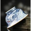 Handmade Hand-painted Qing Hua Ceramic  Dragon Drawing Water 120ml  Gaiwan