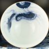 Handmade Hand-painted Qing Hua Ceramic  Dragon Drawing Water 120ml  Gaiwan