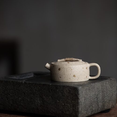 Fully Handmade White Duanni Han Wa 100ml Yixing Teapot (1) Fully Handmade White Duanni Golden Flakes Han Wa 100ml Yixing Teapot - Pre order Shipping in 20 days