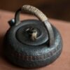 Fully Handmade Wood Fired Jiang Po Ni Yin Tao Wen Yixing Teapot With Handle