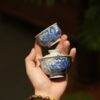 Hand-painted Qinghua Wood-kiln Fired Ceramic Dragon in Cloud 80ml Gaiwan Set3 Hand-painted Qinghua Wood-kiln Fired Ceramic Dragon in Cloud 80ml Gaiwan Set
