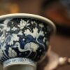 Hand-painted Qinghua Wood-kiln Fired Ceramic Lotus and Crane 80ml Host Tea Cup2 Hand-painted Qinghua Wood-kiln Fired Ceramic Lotus and Crane 80ml Host Cup