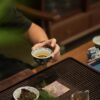 Hand-painted Qinghua Wood-kiln Fired Ceramic Lotus and Crane 80ml Host Tea Cup7 Hand-painted Qinghua Wood-kiln Fired Ceramic Lotus and Crane 80ml Host Cup