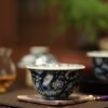 Hand-painted Qinghua Wood-kiln Fired Ceramic Lotus and Crane 80ml Host Tea Cup8 Hand-painted Qinghua Wood-kiln Fired Ceramic Lotus and Crane 80ml Host Cup