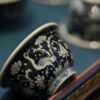 Hand-painted Qinghua Wood-kiln Fired Ceramic Lotus and Crane 80ml Host Tea Cup9 Hand-painted Qinghua Wood-kiln Fired Ceramic Lotus and Crane 80ml Host Cup