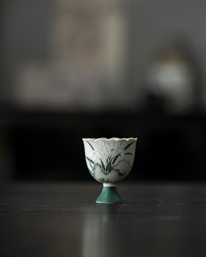 Hand-painted Vintage Style Ceramic Orchid 110ml Gaiwan10 Hand-painted Vintage Style Ceramic Orchid 110ml Gaiwan