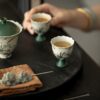 Hand-painted Vintage Style Ceramic Orchid 110ml Gaiwan2 Hand-painted Vintage Style Ceramic Orchid 110ml Gaiwan