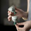 Hand-painted Vintage Style Ceramic Orchid 110ml Gaiwan3 Hand-painted Vintage Style Ceramic Orchid 110ml Gaiwan