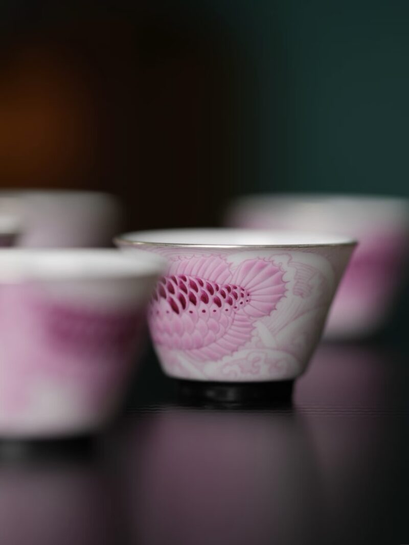 d328a5149b01d50f97ab3693c78de9b Handmade Hand-painted Fen Cai Ceramic Ranchu Goldfish 30ml Tea Cup – Preorder Ship in 20 Days