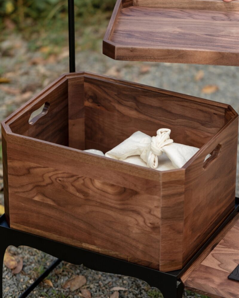 1000 (2) Portable Minimalist Walnut Wood Portable Tea Station Tea Table