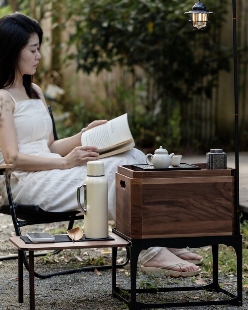 1000 (3) Portable Minimalist Walnut Wood Portable Tea Station Tea Table