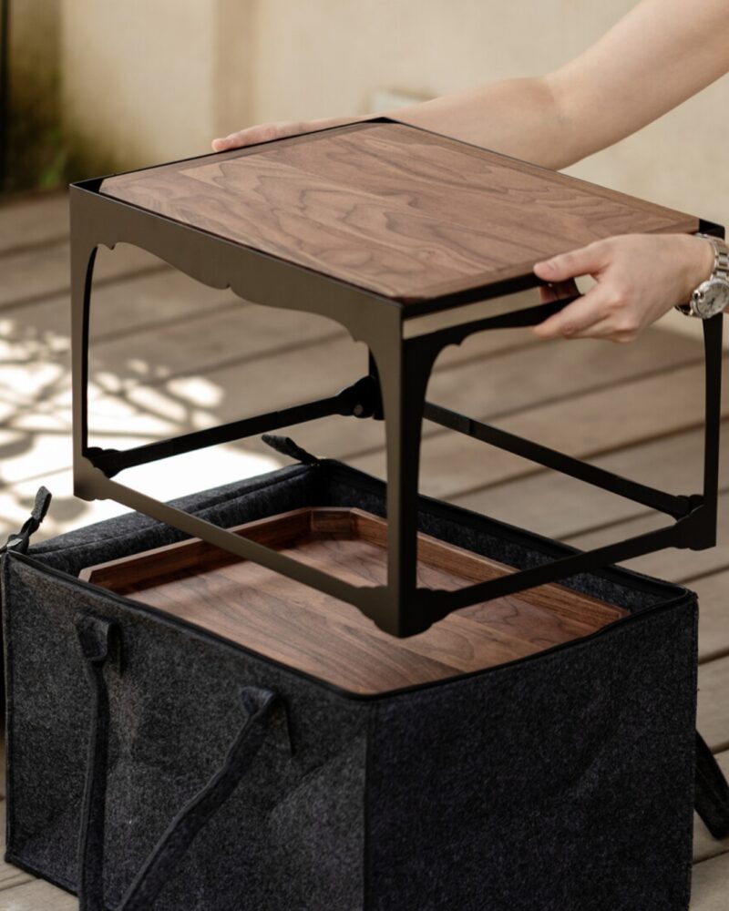 1000 (4) Portable Minimalist Walnut Wood Portable Tea Station Tea Table